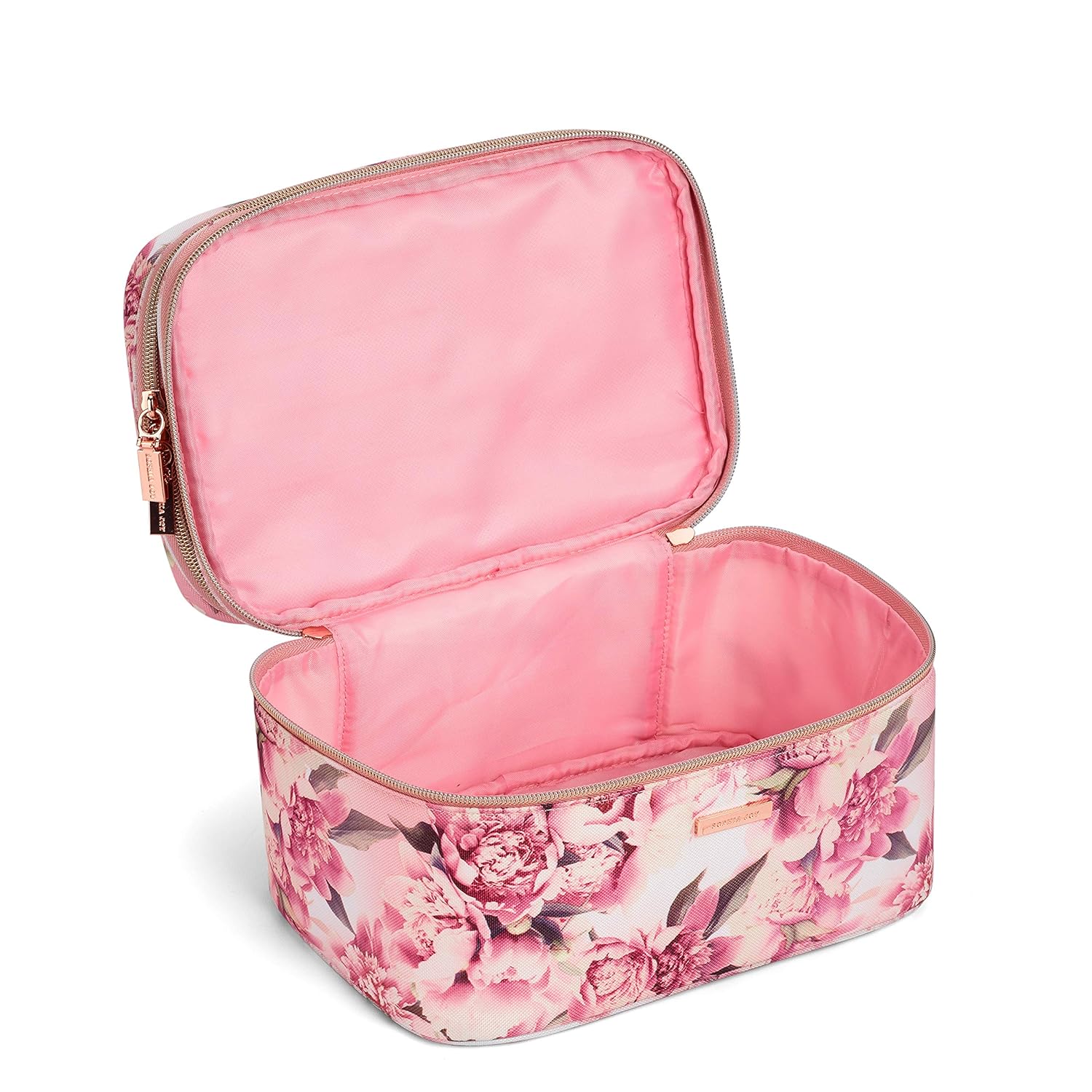 Allegro Sophia Joy Double Zip Train Case Makeup Organizer, Floral Print (A013112GUMX): Beauty