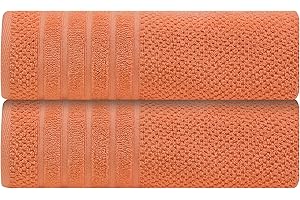 CRAFTBERRY Luxury Bath Sheets| 100% Cotton| Soft, Plush, Thick, Fluffy, Highly Absorbent | Spa, Yoga, Pool, Hotel, Shower | Oversized Large Towel Set for Bathroom| Set of 2| 35 x 70| - Light Coral