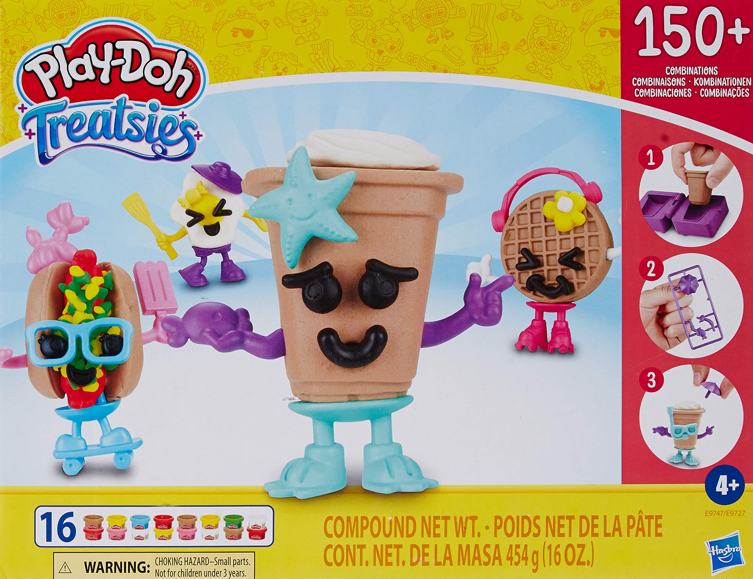 Playdoh Treatsies Break Time Coffee Characters Play Set - Make 150 Combinations
