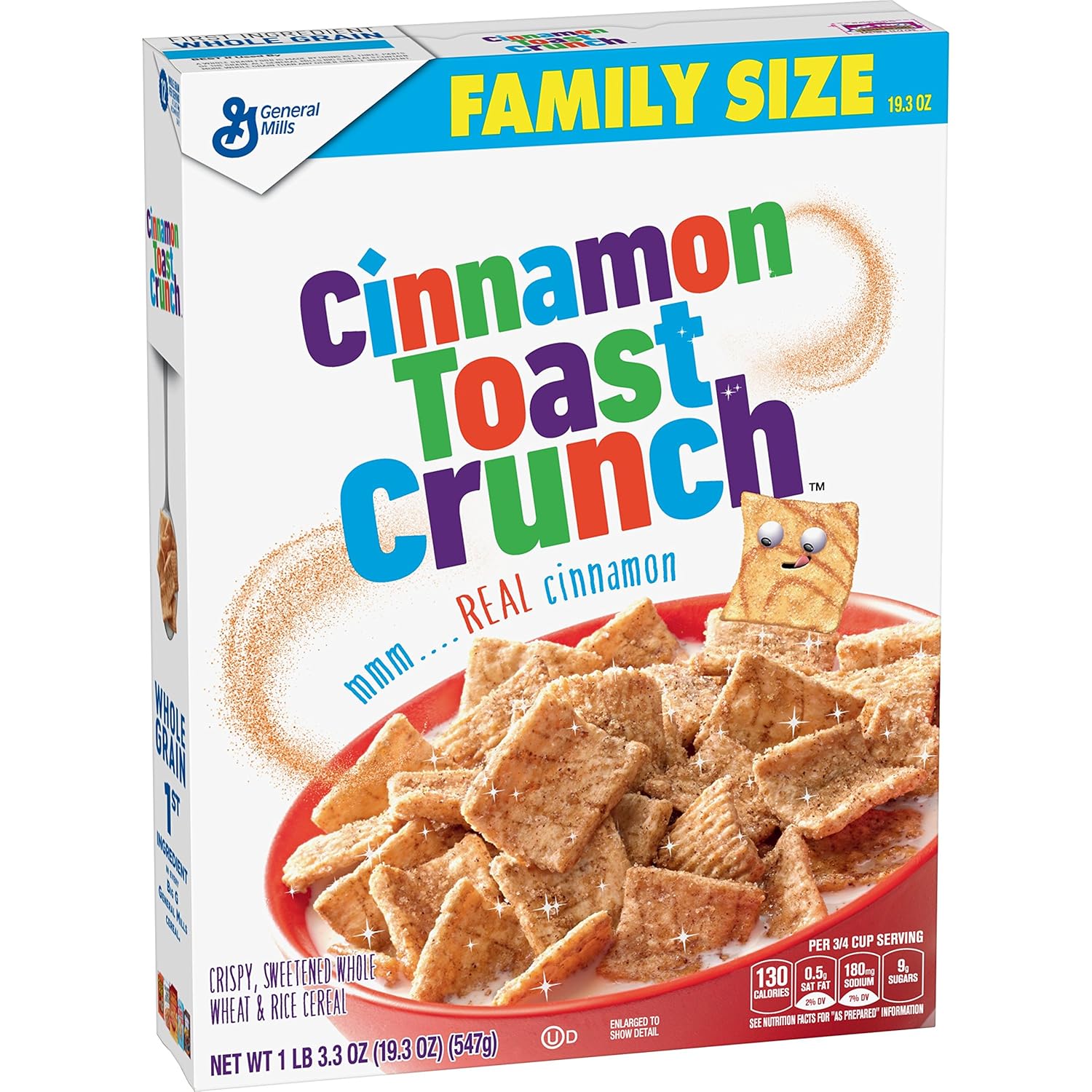 Cinnamon Toast Crunch Breakfast Cereal, Family Size, 19.3 Oz