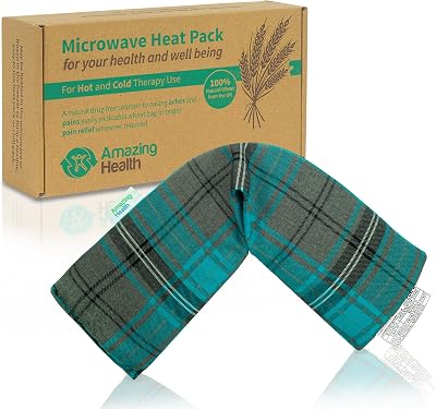 Amazing Health Heat Pack Cotton Tartan Microwave Wheat Bag 46cm Lavender