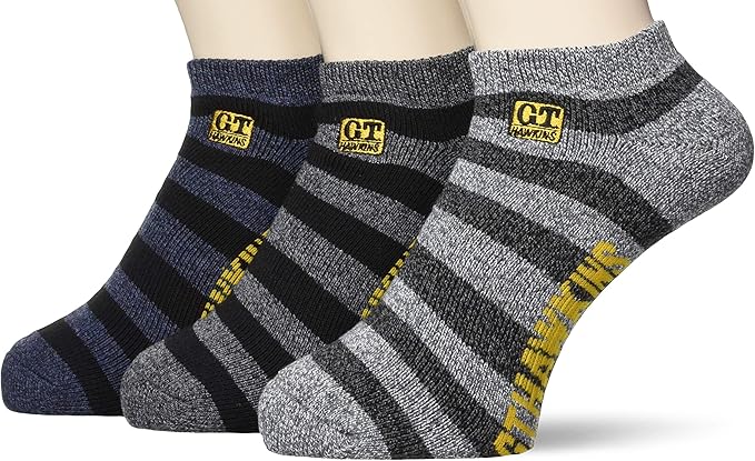 Amazon グンゼ ソックス G T Hawkins 靴下 総パイル編 アーチサポート スニーカー丈 3足組 メンズ Aアソート 25 27 スポーツソックス 通販