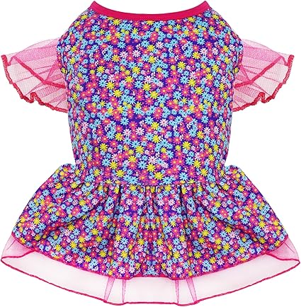 Amazon Kyeese 犬服 ワンピース 犬用 洋服 ドッグウェア 春 夏 かわいい おしゃれ 花柄 お姫様 散歩 お出かけ 小型犬 中型犬 ペット服 Kyeese ドレス ワンピース 通販