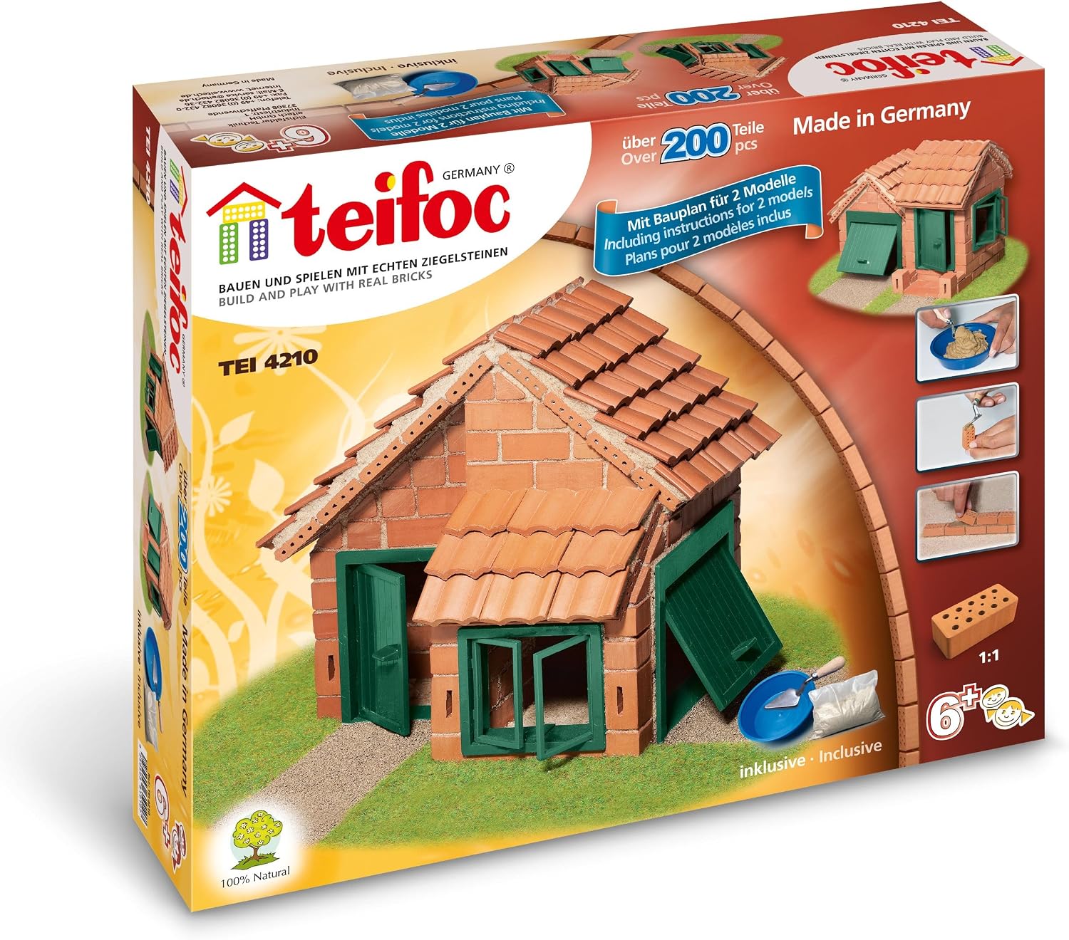 Teifoc 4210 Stone Blocks Houses with Tiles, Multi Colour, Multicolor, House with tiles - Image 4