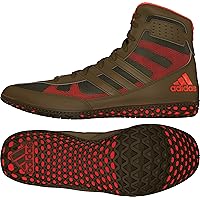 adidas Mat Wizard David Taylor Edition Men's Wrestling Shoes, Olive Green/Orange/Olive Green, Size 9.5
