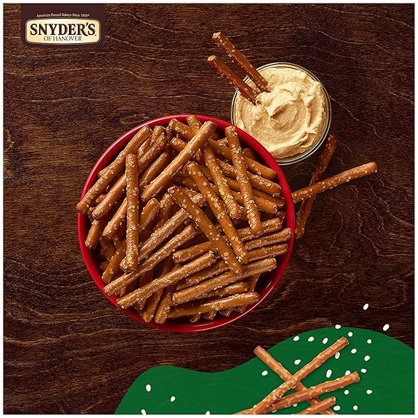 SNYDER’S OF HANOVER PRETZELS, GLUTEN FREE PRETZEL STICKS, 8 OZ (PACK OF 12)