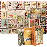 Western Wild Puzzles (Unhinged Stamps) - 1000 Piece Puzzle - No AI Art Ever - Funny Jigsaw Puzzles for Adults - Weird Vintage Ads - Size 50 x 70 cm