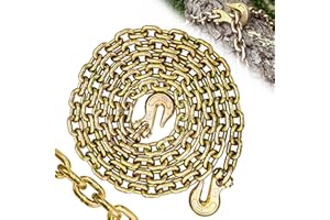 SENKEYFE Safety Binder Chain with Grade 80|16 Ft Heavy Duty Chains Holder with 1/2 Inch Clevis Snap Hooks|11300 Lbs Working Load Limit|Transport Tow Lifting Chain Binders Tie Down Truck Accessories