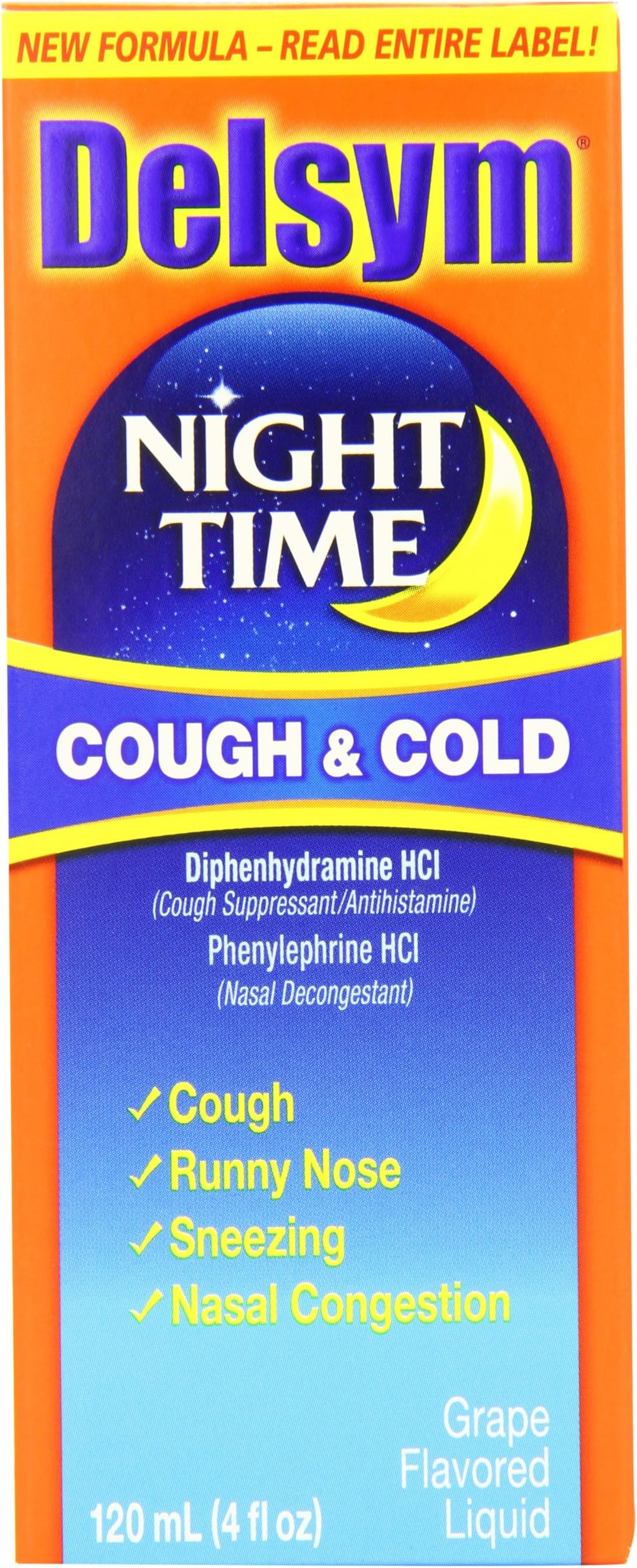 Delsym Adult, Night Time Cough and Cold, 4 Ounce