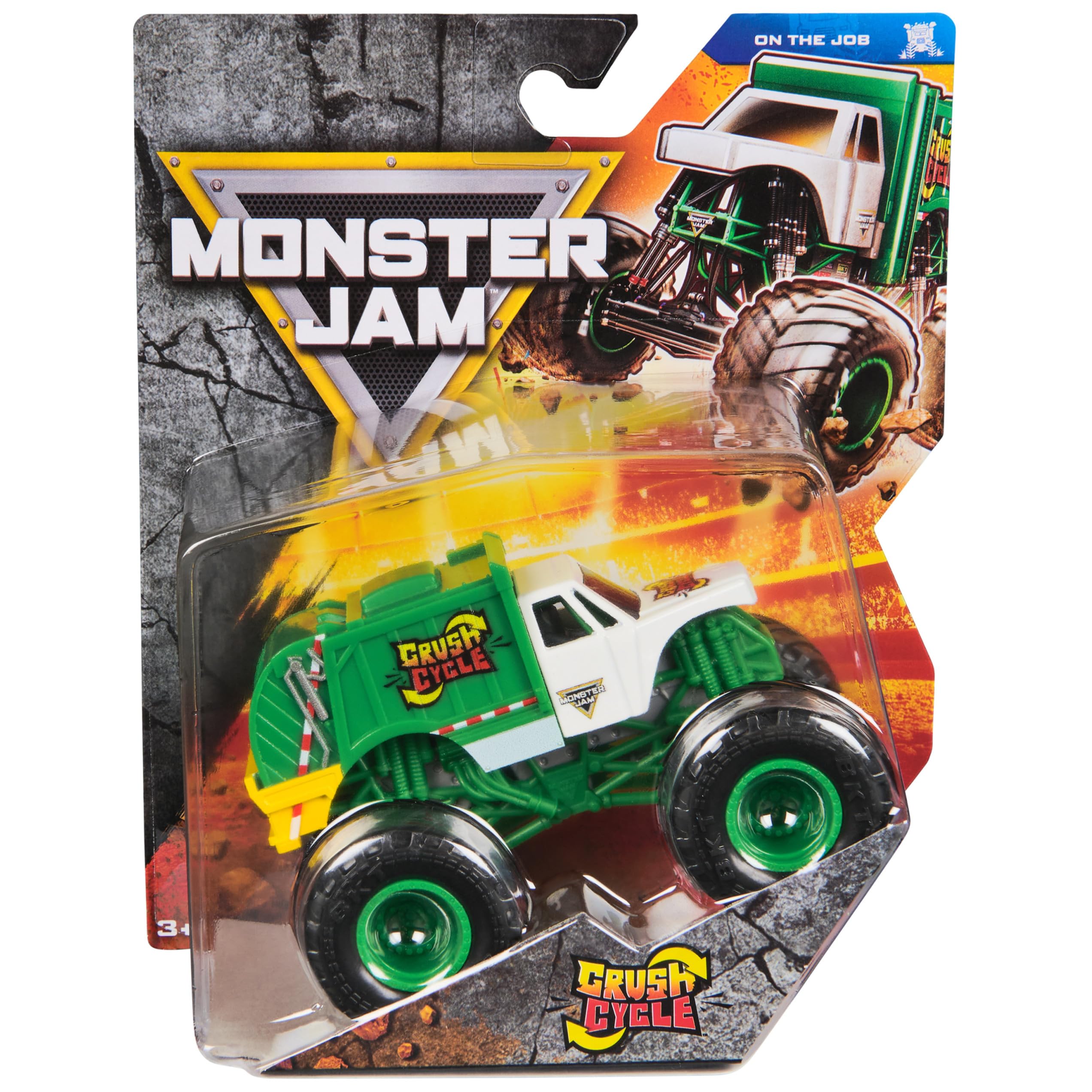 Monster Jam, Official Crush Cycle Monster Truck, Die-Cast Vehicle, 1:64 Scale, Kids Toys for Boys Ages 3 and up