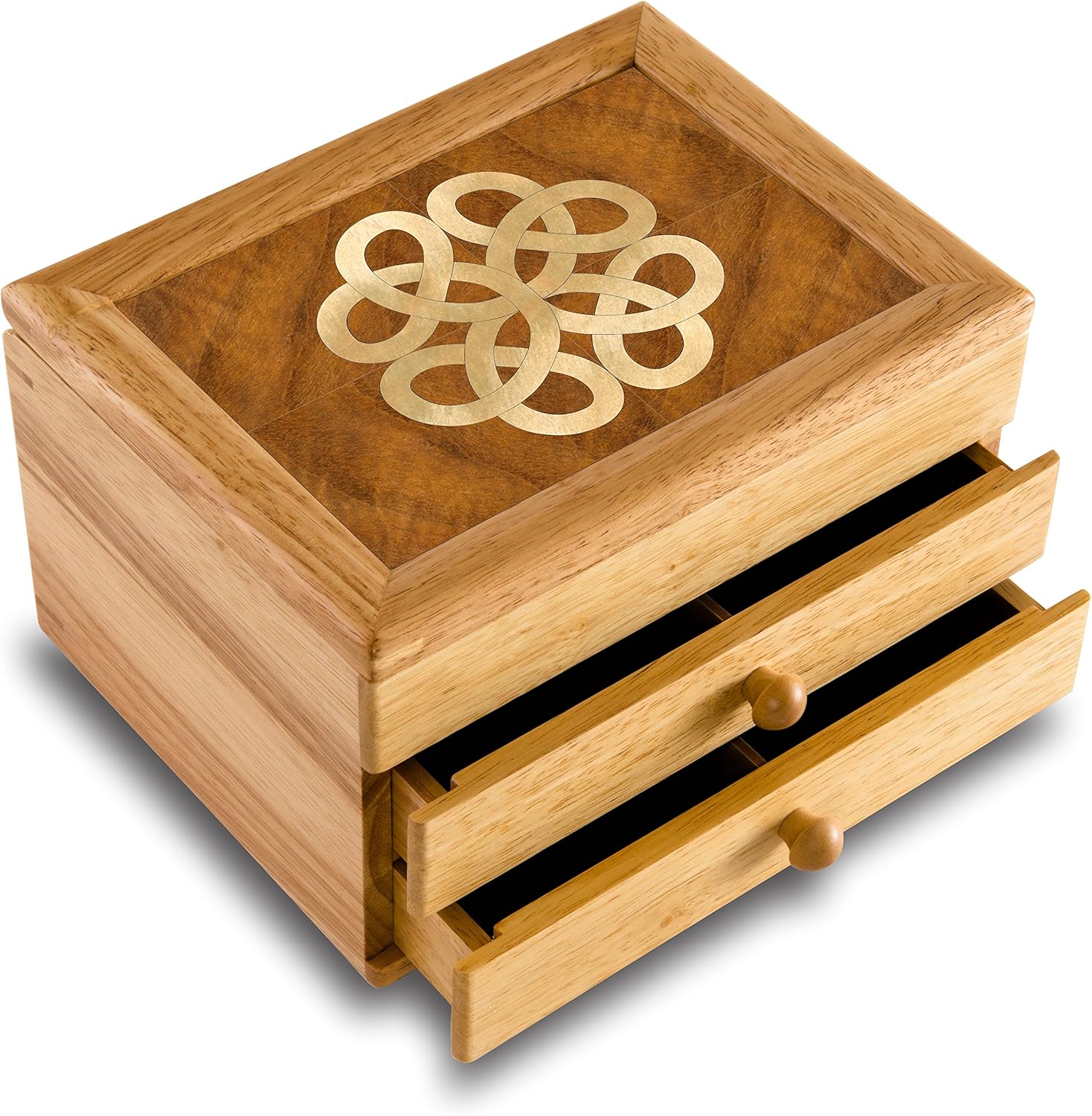 MarqART Celtic Jewelry Box - Handmade USA - Unmatched Quality - Unique, No Two are The Same - Original Work of Wood Art. A Celtic Gift, Ring, Trinket or Wood Jewelry Box - 6852