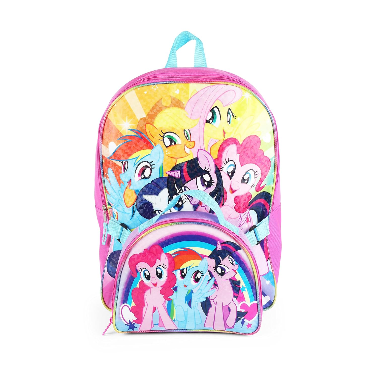 Hasbro My Little Pony 16" Rainbow Backpack with Insulated Lunch Kit