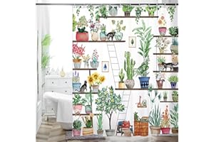 HMS Happy Memories Thicken Durable Polyester Blend Cloth Fabric Bathroom Curtain Colorful Bohemian Boho Floral Print Beautiful Bright Shower Curtain for Bathroom Decoration, 72"x72" (Season 1)