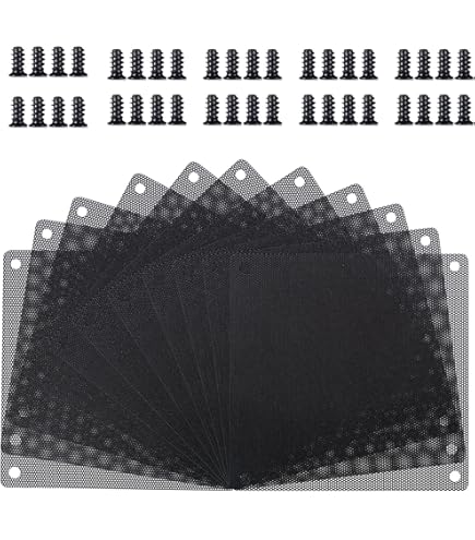 Adyoney 4er Set 50mm Schwarze PC-Lüfterfilter - Staubschutz Für Computer & Server