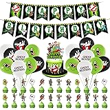 50 Pcs Ghostbuster Birthday Party Supplies, Ghostbuster Movie Video Game Link Party Decorations for Kids Adults with Happy Bi