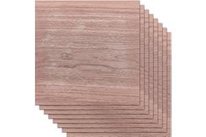 BENECREAT 8 Sheets Walnut Wood Sheet, 11.8x11.8inch Square Hardwood Veneer Boards for Wood Craft DIY Project, 0.5mm Thin