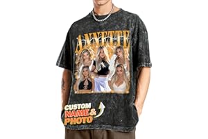 Tehg & Tuhg Custom T Shirts with Text & Picture,Vintage Bootleg Rap Tee for Boyfriend Girlfriend,Gift on Birthday Anniversary