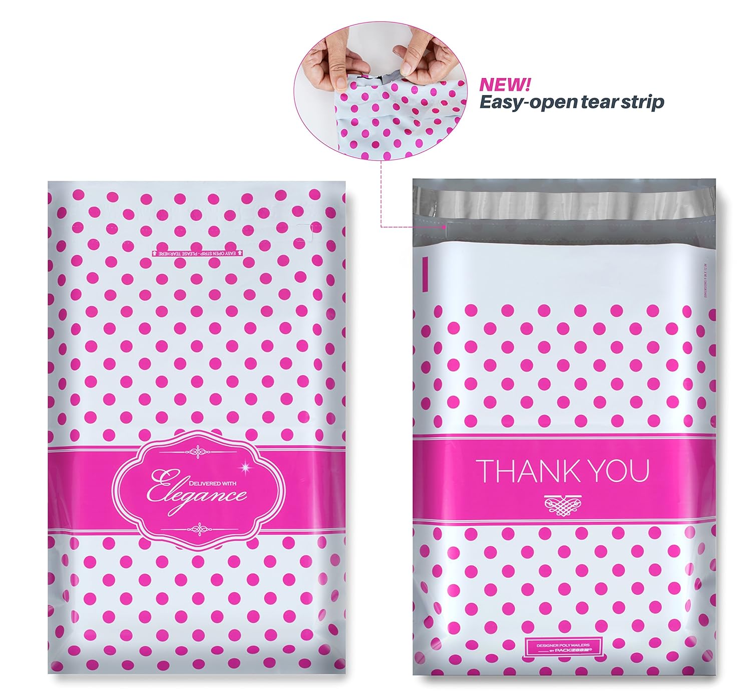 200 pcs Designer Poly Mailers Combo Pack, Sizes 6x9 and