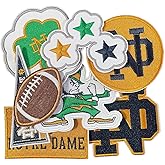 8PCS ND Iron on Patches - Indiana Patches for Jeans, T-Shirts, Backpacks and Hats