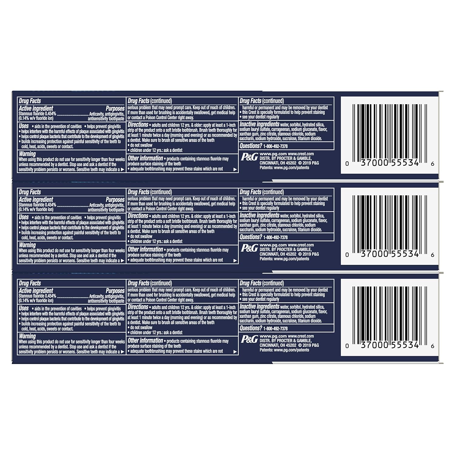 Crest Pro-Health Pro|Active Defense Deep Clean Toothpaste, 4.0 oz, Pack of 3 : Beauty