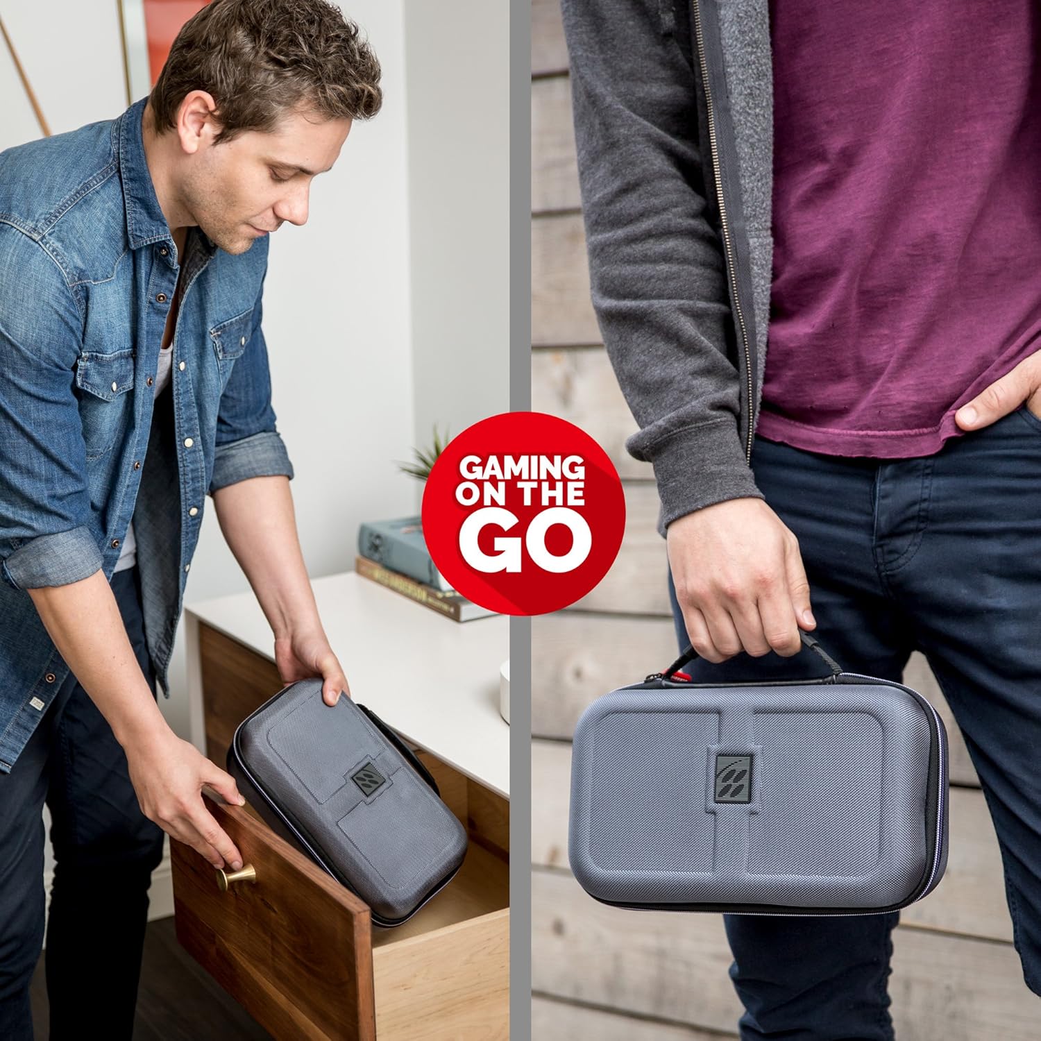 Officially Licensed Nintendo Super Nintendo Entertainment System Carrying Case – Protective Deluxe Travel System Case – Grey Ballistic Nylon Exterior: Video Games