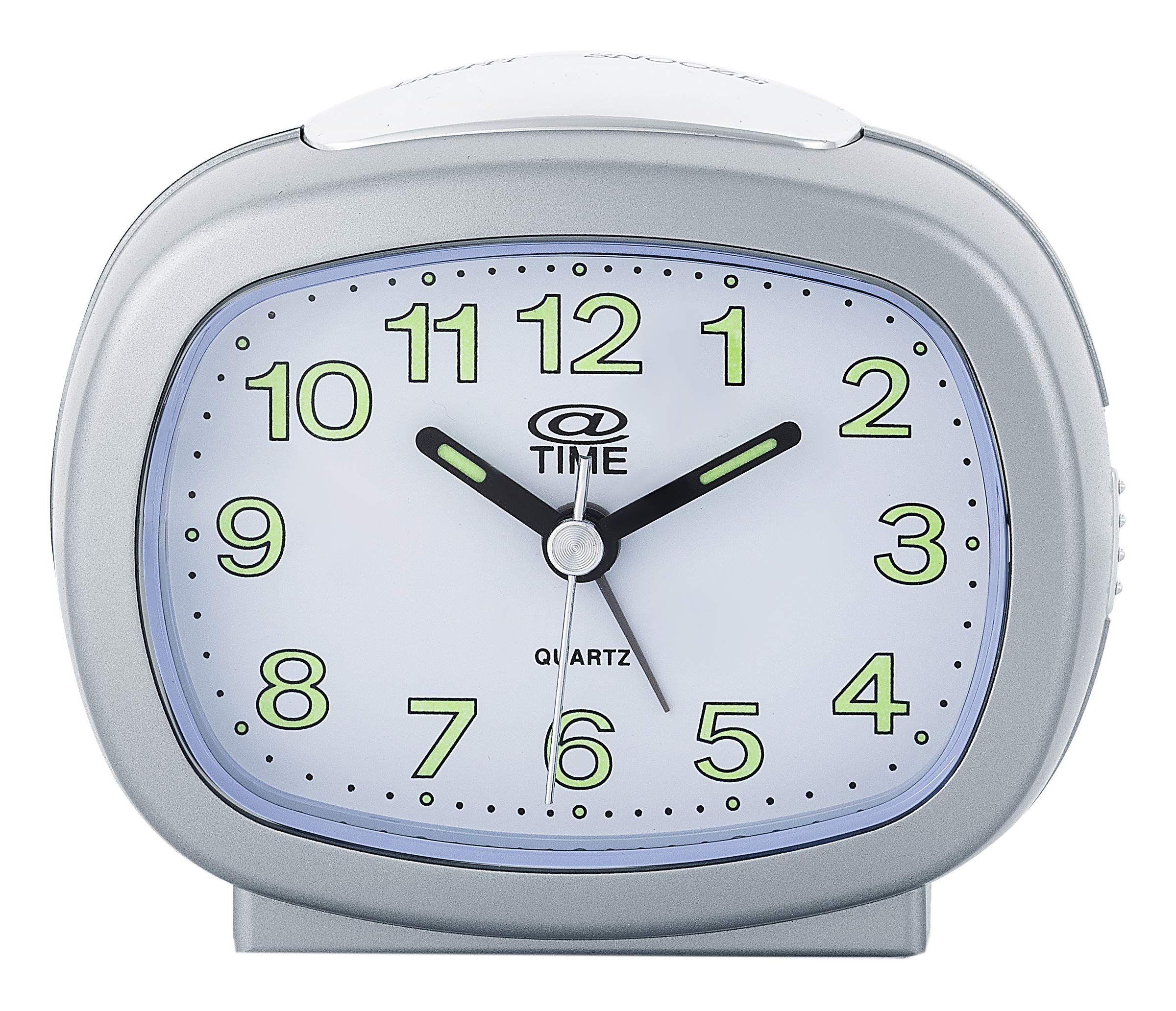 At Time Unisex White Dial Analog Alarm Clock Plastic A-713/9