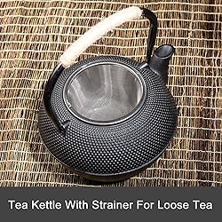 40.6oz Cast Iron Teapot, Japanese Tetsubin Tea