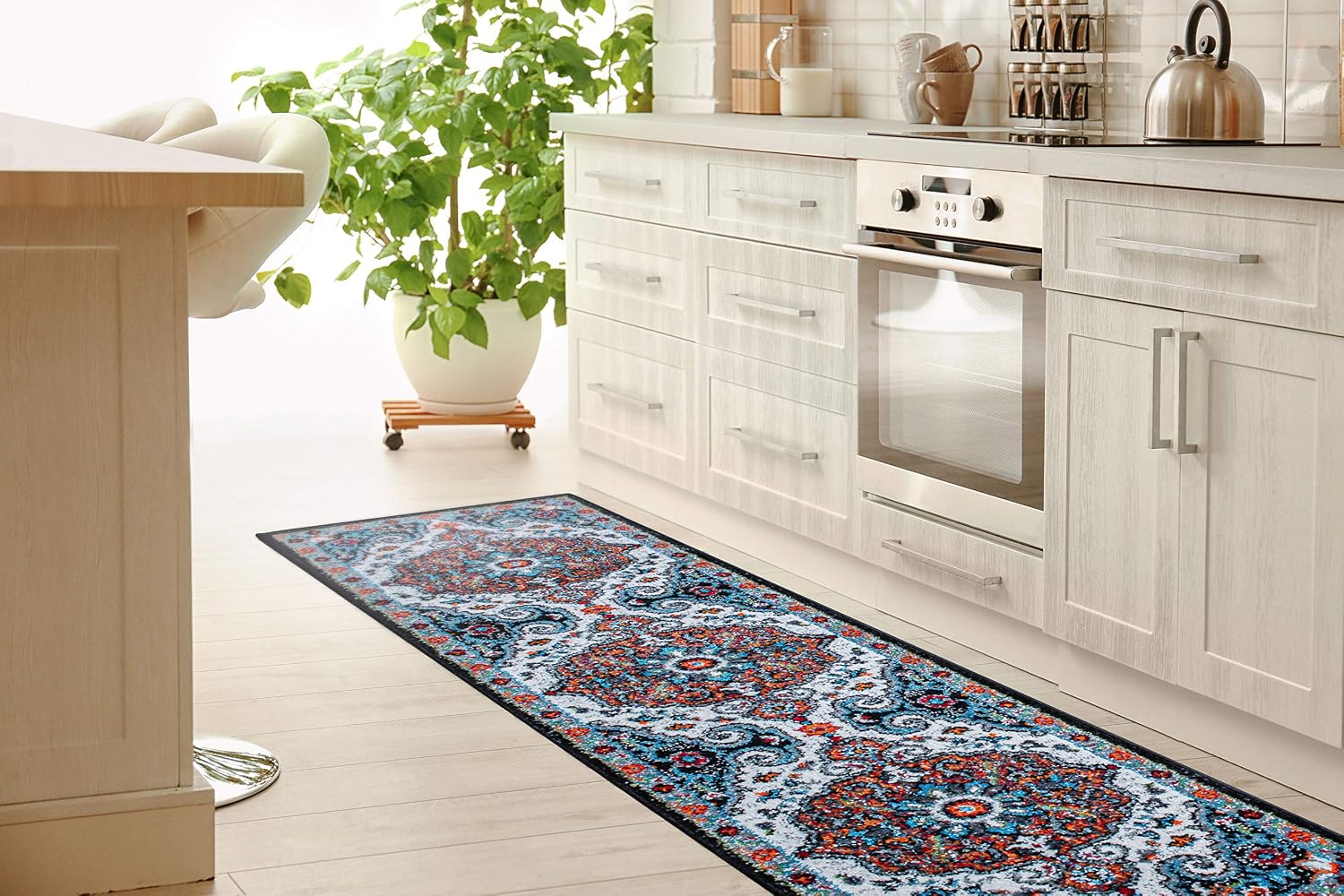 VCNY Home Badteppich „Savannah“ – 61x152 Cm, Baumwoll-Mikrofaser, Fransen, Salbei
