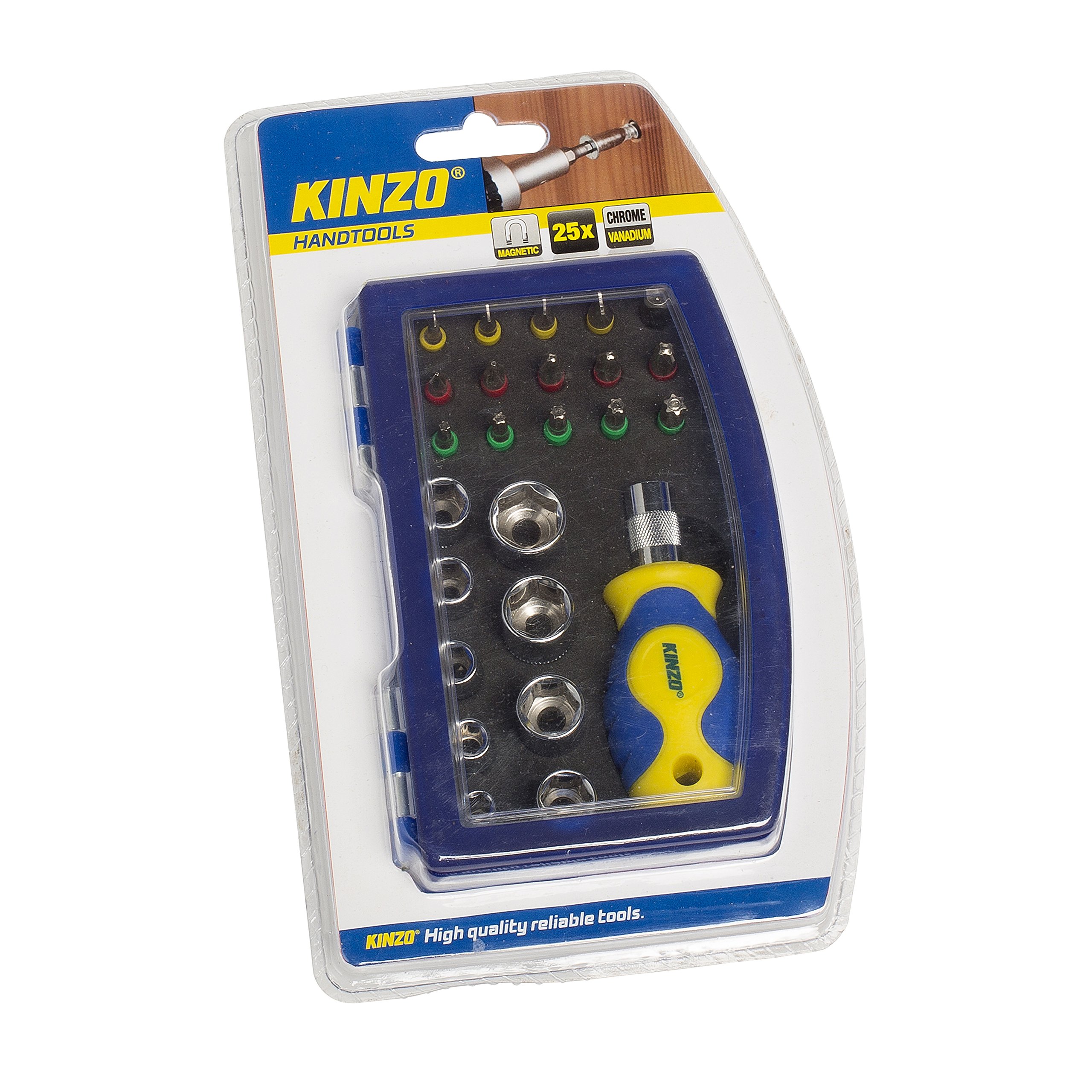 Kinzo 56415 Specific Set of Ratchet Screwdriver/Bit Set 25 Pieces