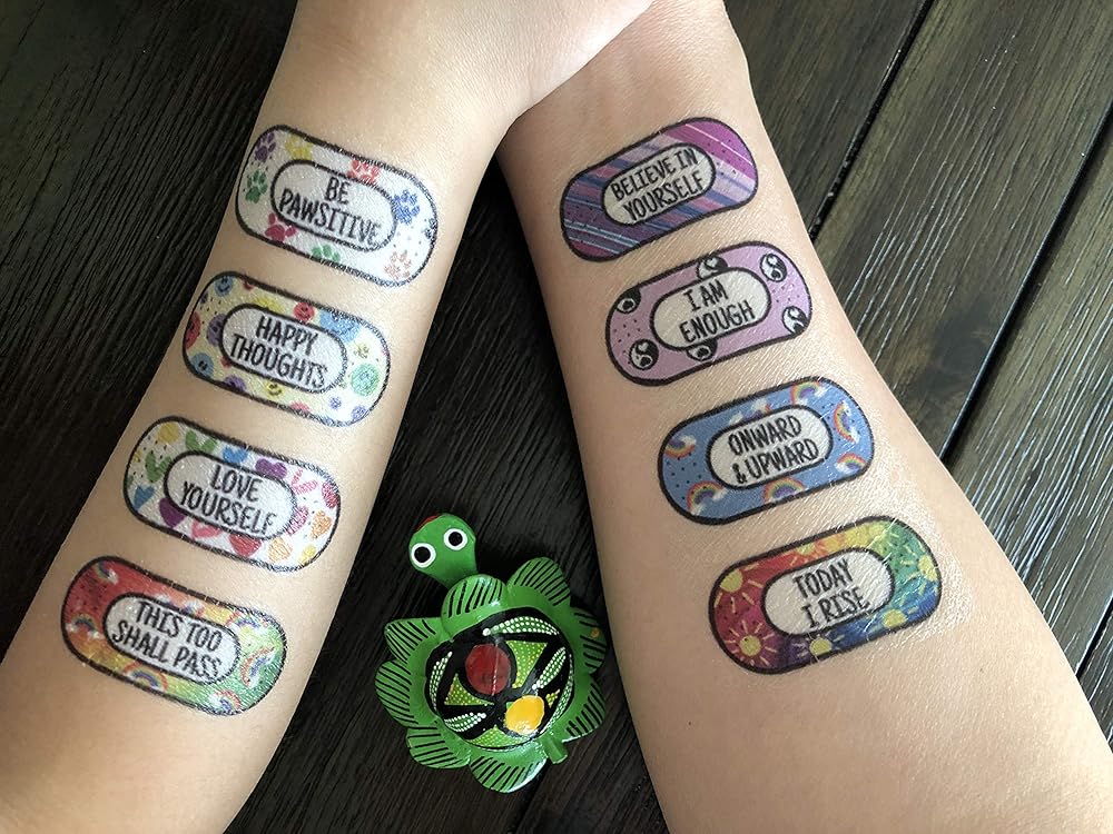 Temporary Tattoos with positive affirmation, Motivating