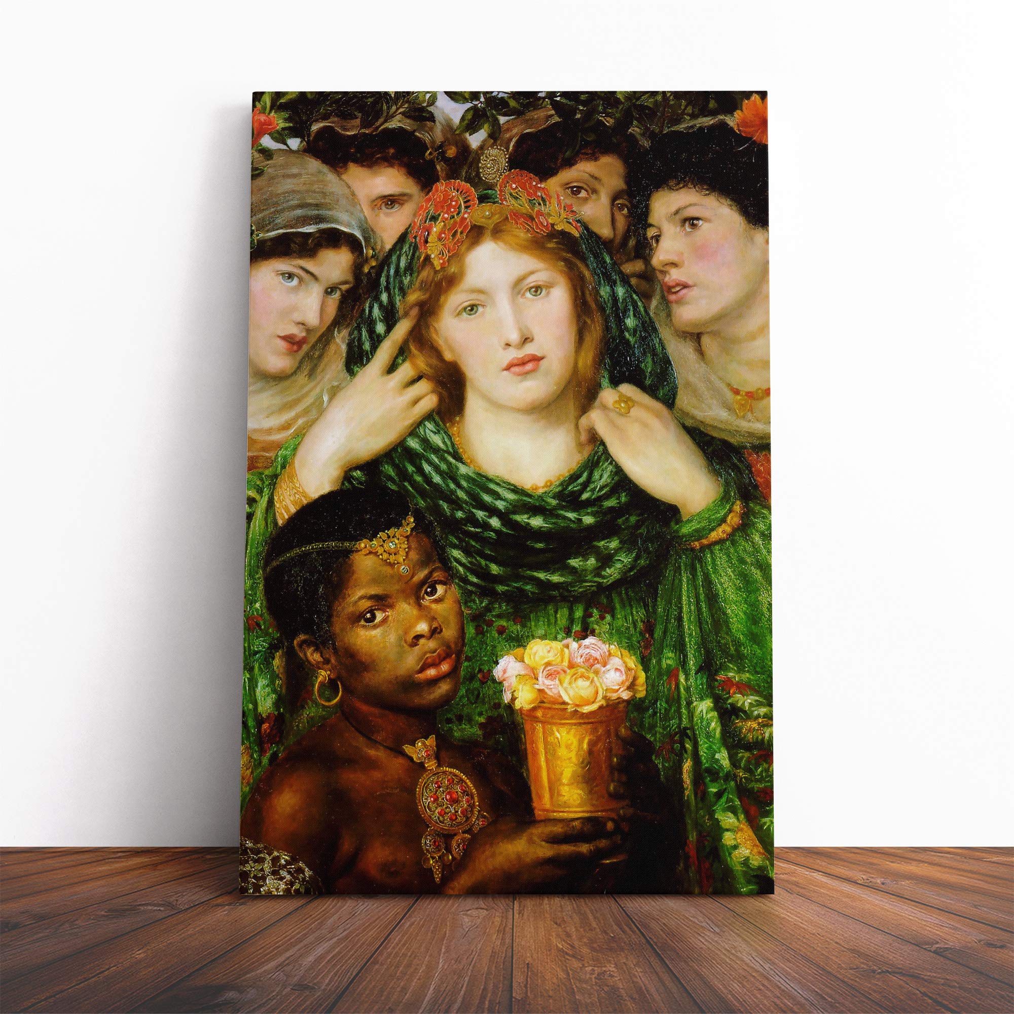 Dante Gabriel Rossetti The Beloved Canvas Print | Gallery Wrapped 30mm Frame Wall Art | 20x14 inches | Ready to Hang | Modern Picture | Living Room Bedroom Lounge Office