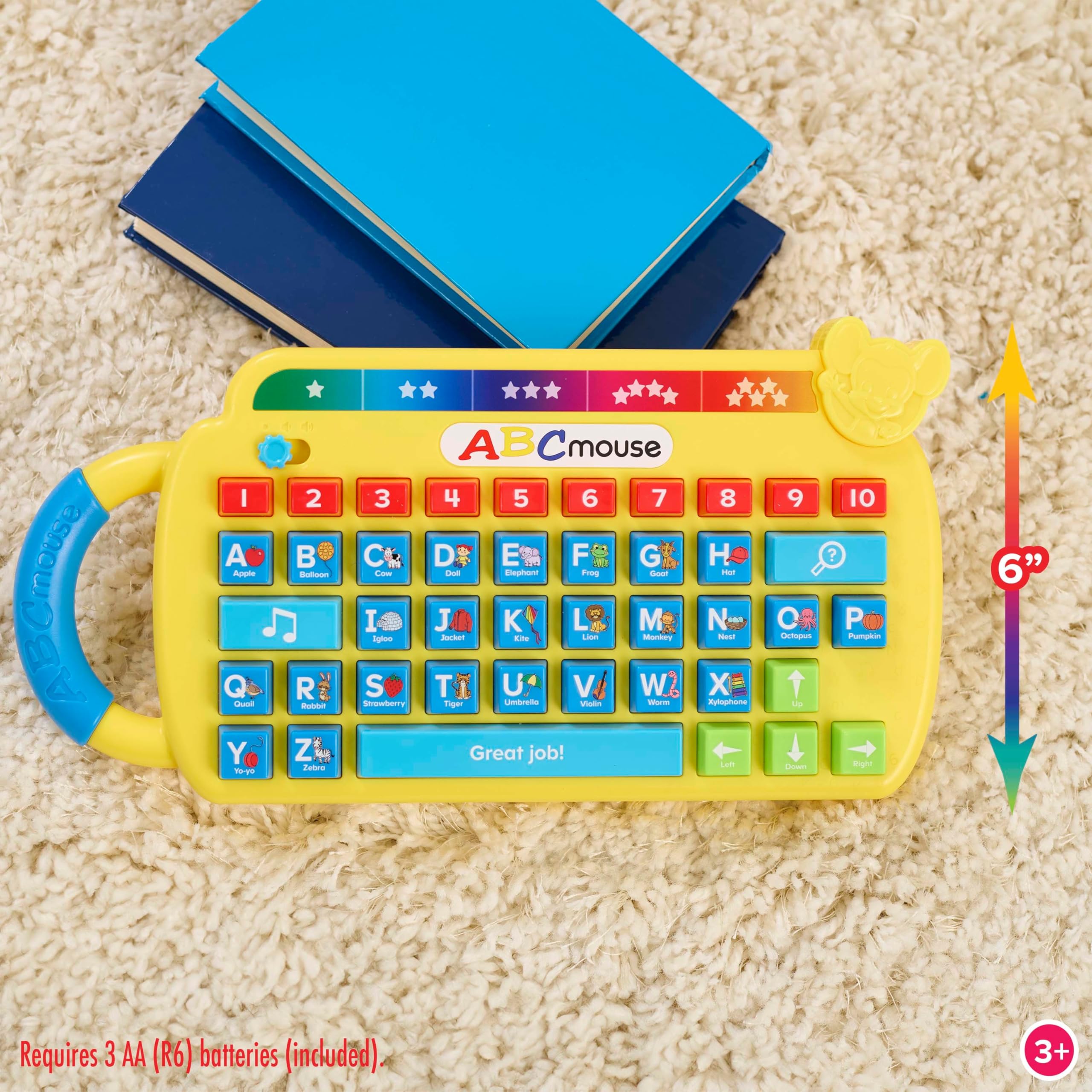 ABCmouse®, Level-Up Learning Keyboard, 3 Learning Modes, Learning and Education, Pretend Play, Kids Toys for Ages 3 Up by Just Play