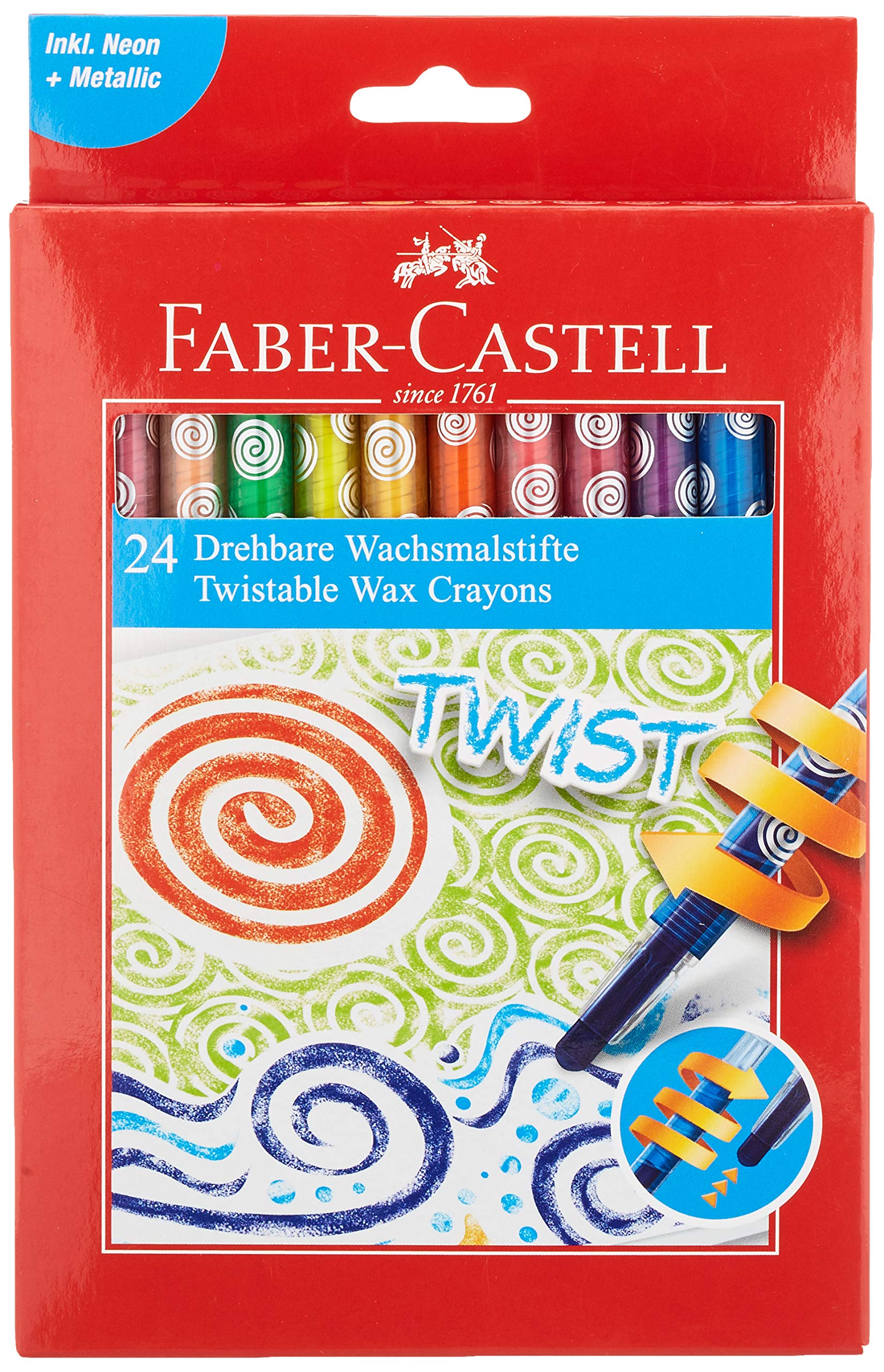 Faber-Castell 24 Twistable Wax Crayons