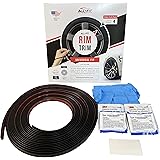 All-Fit Rim Trim Wheel Protection Strips for Curb Rash Prevention – Universal Fit (Black)