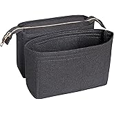 Soyizom Bag Insert Organizer,2 Packs Insert Purse Organizer Fits For Neo Noe, Small Handbag Purse Neo Noe Organizer with Zipper for Women,Black