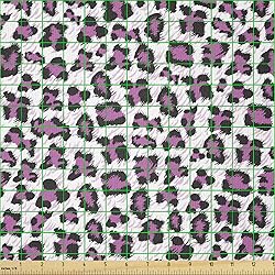 Ambesonne Leopard Print Fabric by The Yard, Pink