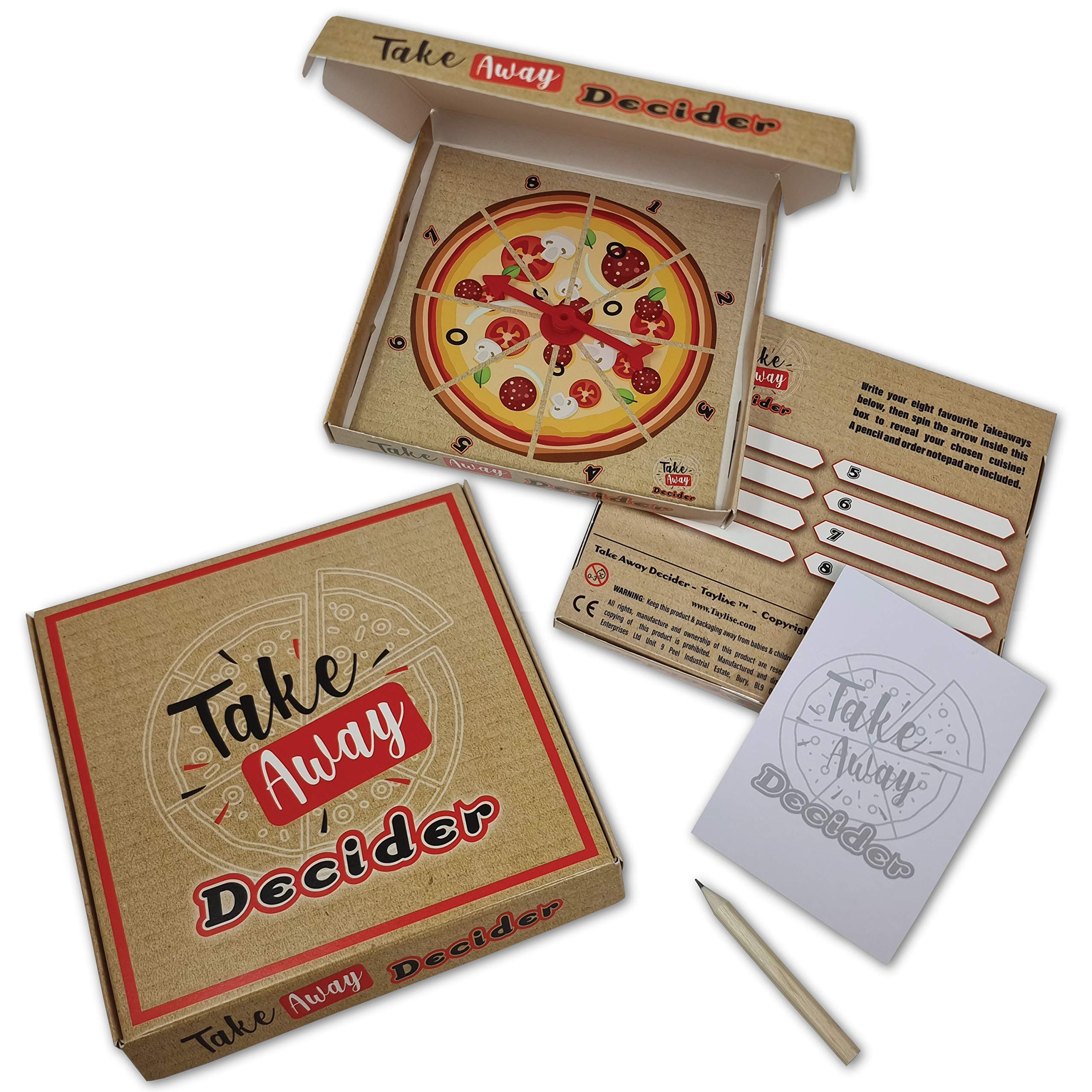 Taylise TAKEAWAY DECIDER – Spin the Arrow to Decide your Cuisine – valentines gift, fun secret santa gift, boyfriend girlfriend gift, friend gift, for wife husband, stocking filler