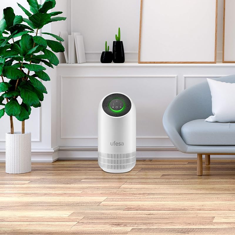 PF4500 Purificateur d'Air, Avec Système de Filtrage à 3 Couches: Préfiltre + Charbon Actif + HEPA. Neutralise 99,97% de la Poussière et des Bactéries, Jusqu'à 40 m², 3 Vitesses, Silencieux 30 dB
