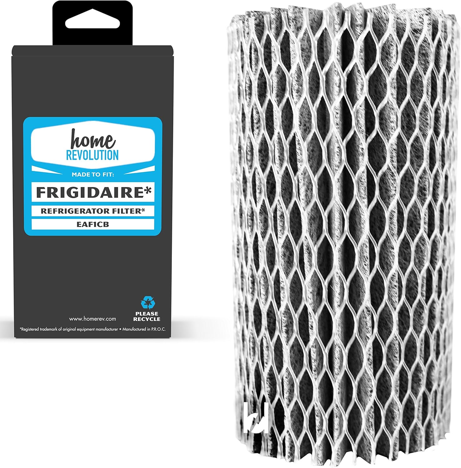 Home Revolution Replacement Refrigerator Air Filter, Fits Electrolux EAF1CB, Frigidaire AFCB, & Kenmore 46-9917