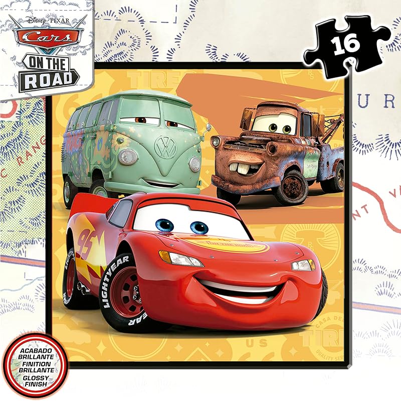- Maleta Cars | Set de 4 Puzzles Infantiles progresivos de 12 a 25 Piezas | Medida aproximada una Vez montado: 16 x 16 cm | +3 años (19677) — foto 6 de 7