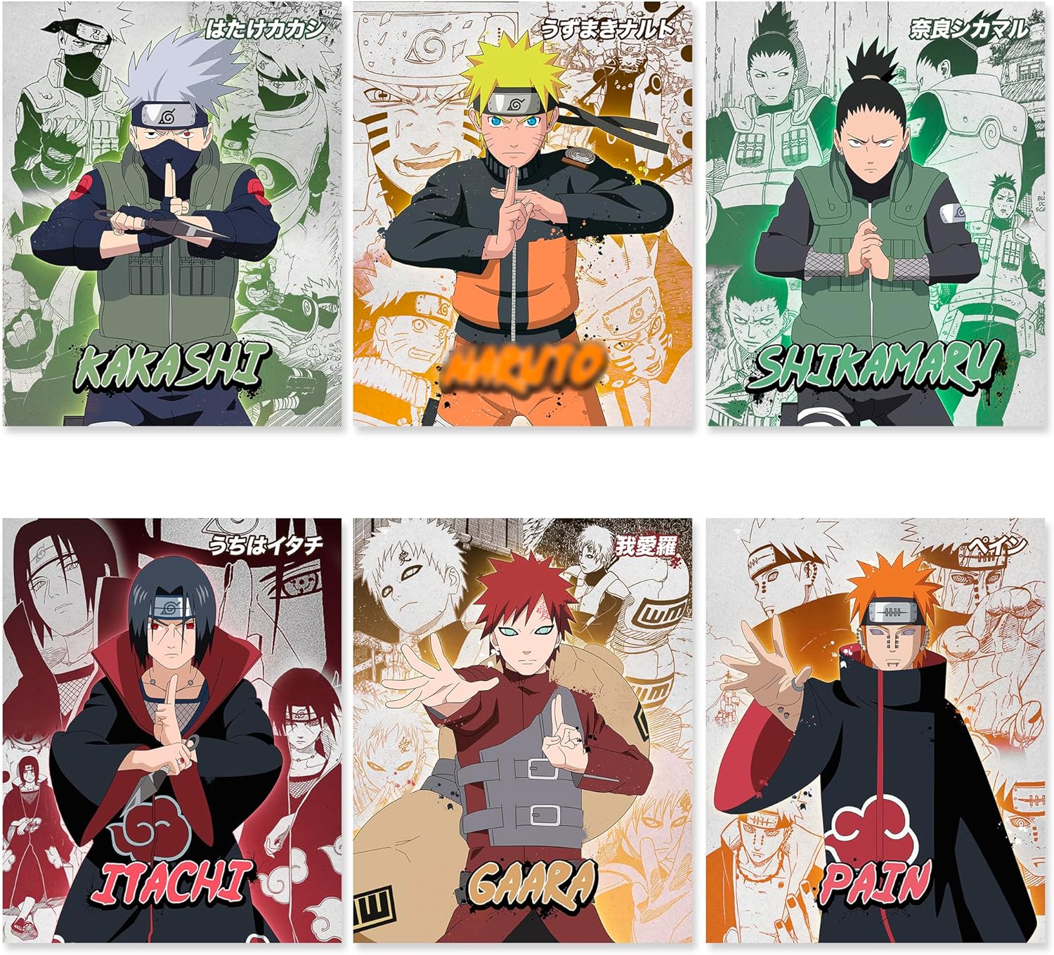 Wall Décor - JUMANT Anime Posters for Bedroom - UNFRAMED 8x10 - Anime Posters for Room - Itachi Poster - Anime Room Decor - Anime Wall Decor - Anime Decor - Anime Wall Art - Anime Wall Decor