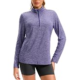 SANTINY Quarter Zip Pullover Women | Lightweight, UPF 50+, Long Sleeve, Breathable, Sun Shirts, for Golf, Workout, Running, Hiking, Equestrian