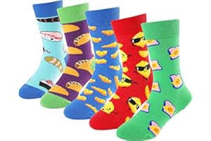 BISOUSOX Boys Socks 6-8 Years Old Crazy Socks for Kids Silly Funny Novelty Dress Sock 10-12 for Boy Girl Birthday Christmas Gift