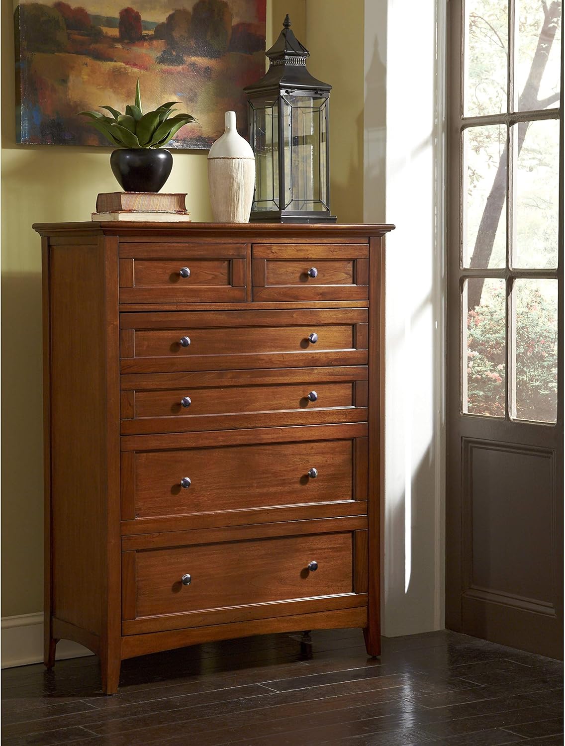 Amazon Com Simply Solid Aiden Solid Wood 6 Drawer Chest Kitchen