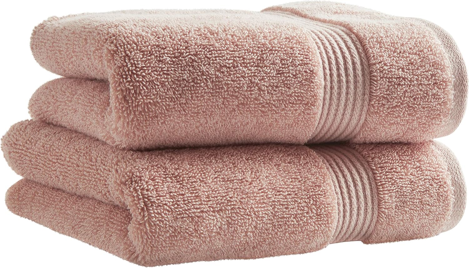  Brand – Rivet Classic Supima Cotton Hand Bathroom Towels, Set of 2, Peach Pink: Home & Kitchen