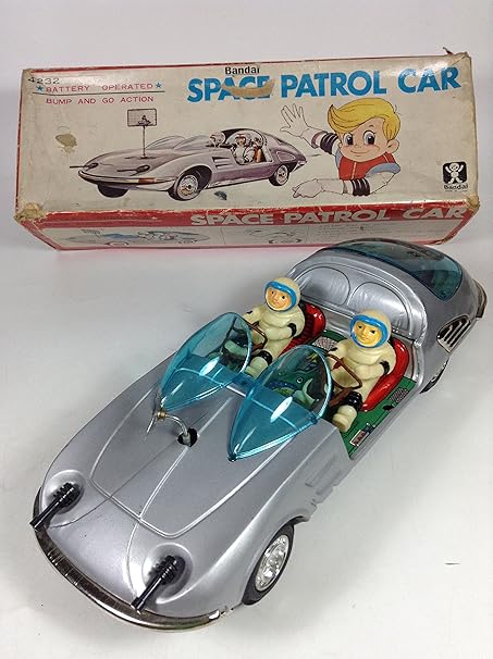 Amazon ブリキ玩具 スペースパトロール バンダイ ブリキ玩具 昭和レトロ 箱付き美品 電車 ミニカー 乗り物 おもちゃ