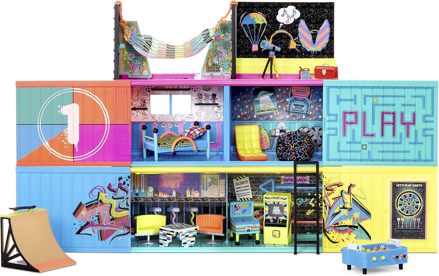 L.O.L. Surprise! Clubhouse Playset with 40+ Surprises and 2 Exclusives Dolls (569404E7C): Toys & Games