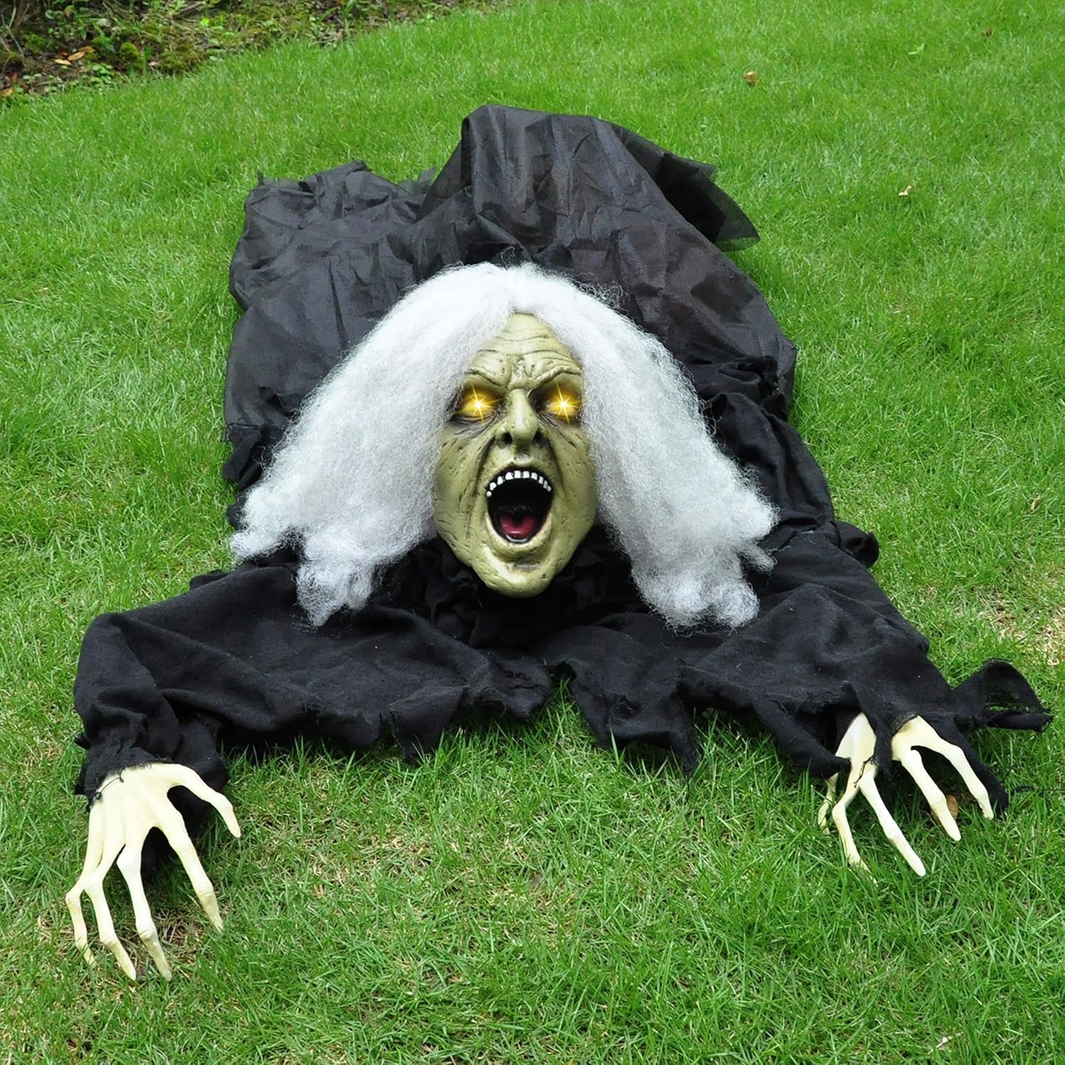 Halloween light up Witch GroundBreaker Decor with sound effect, design with motion and sound activation function, Best Halloween Decorations, Haunted House Outdoor, Lawn, Yard Decor: Toys & Games