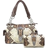 Zelris Western Women Conceal Carry Buckle Handbag Wallet Set