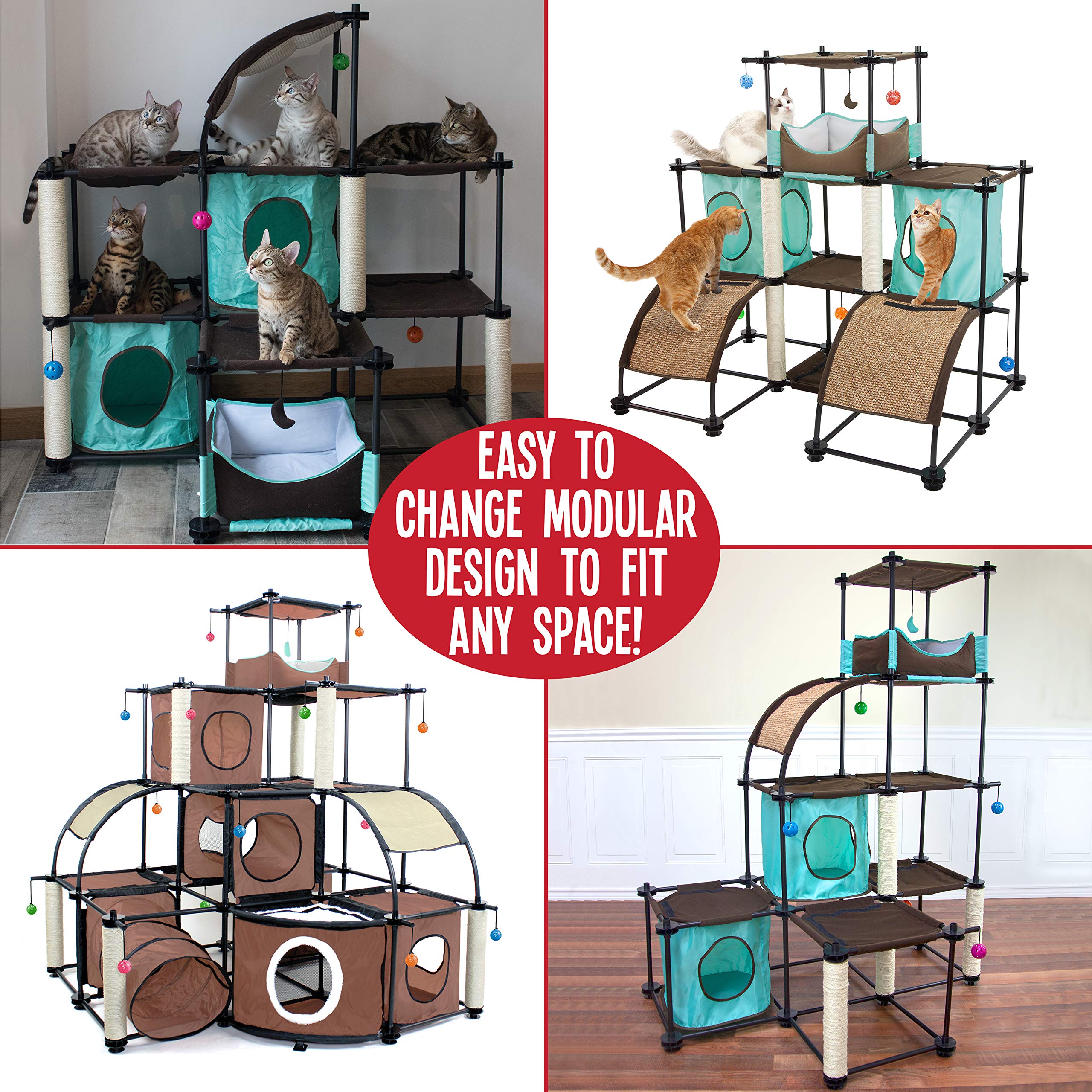 Kitty City Claw Mega Kit Cat Furniture, Cat Condo Collection, Cat Toy